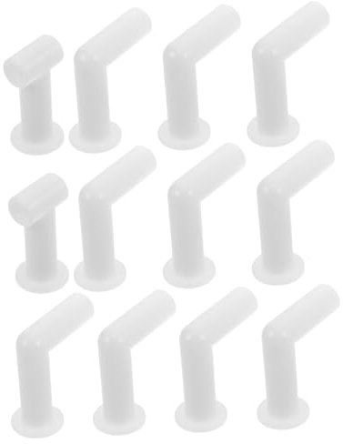 ULTECHNOVO Supermarket Shelf Railing Connection 12pcs Plastic Handrail Adapter Heavy Duty Pipe Fittings Corner Brackets Right Angle Brackets Handrail Pipe Guard Adapter