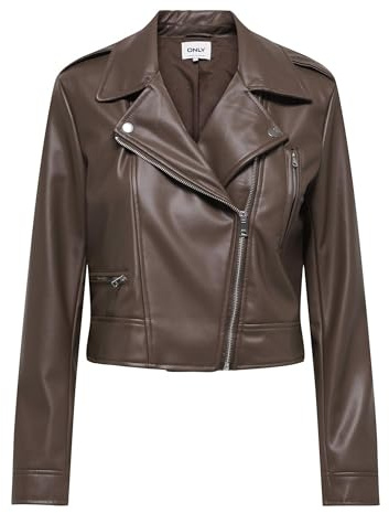 ONLY Onlcarmen Faux Leather Biker Cc Otw Onlcarmen - Scarpe da motociclista in finta pelle, colore: Rosso Donna (Pacco da 1)