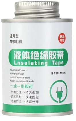 Cinta de aislamiento líquido: cinta aislante impermeable, sellador resistente al calor | 150 ml de aislamiento de cable de líquido, sellador flexible y de goma para cables de vehículos para el área na