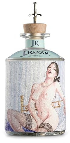 Gin J.Rose - JR06 - Gin London Dry Artigianale - Edizione Limitata Maestro Milo Manara - Bottiglia da 70 cl - (700 ml, J. ROSE N°6)