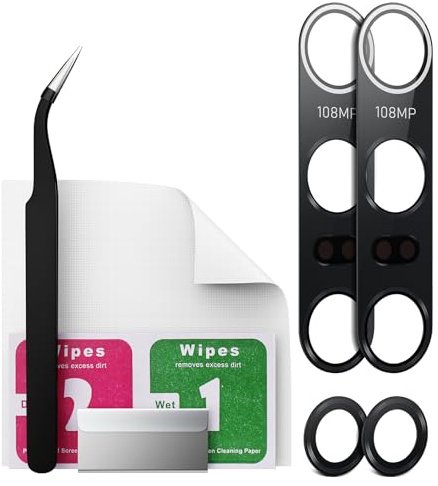 Eonpam 2 Pack Kamera Linse Glas für Xiaomi Mi 10 Pro M2001J1G | Kameraglas Original Qualität Rückseite Kamera Linse Glas Ersatz HD Kameraschutz Camera Glass Reparatur Set.