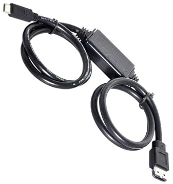 Fpbiagoq USB 3.0 Typ C auf ESATA Konverterkabel mit 5 V Strom für externes HDD/ODD-Laufwerk, Hochgeschwindigkeits-Datenübertragung mit 5 Gbit/s