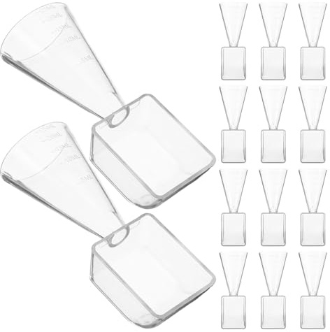Mobestech Facial Mask Measuring Spoon with Graduation 20ml Plastic Dual-use Scoop for DIY Homemade Skincare Mixing and Application at Home