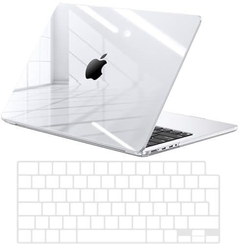 EooCoo for MacBook Pro 16 inch Case M5-M1, Keyboard Cover, Crystal Clear | Compatible with 2026-2021, M5 A3429 A3428, M4 A3403 A3186, M3 A2991, M2 A2780, M1 A2485 Pro/Max, UK Layout TPU Keyboard Cover