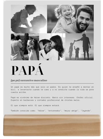LaTostadora - Placa Personalizada Spotify - Placa Fotos Personalizadas Regalo Personalizado Dia del Padre - Ideas Regalo Papa Cumpleaños