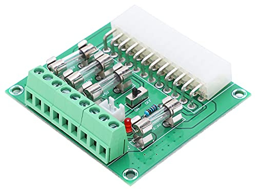 Ycauty Kompaktes ATX-Power-Board-Adaptermodul für den Desktop- und Tischgebrauch, Umschaltbare Ausgangsspannung +3,3 V +5 V -12 +12 +5 Vsb, Harzmaterial, 1 Einheit