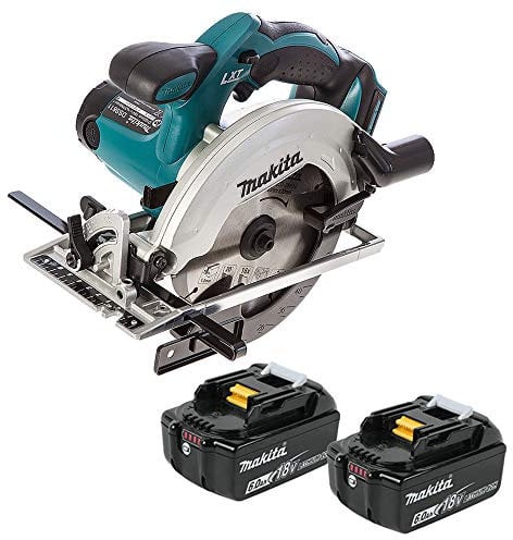 Makita DSS611 18V LXT Li-ion Circular Saw 165mm with 2 x BL1860 6Ah Batteries, 18 V
