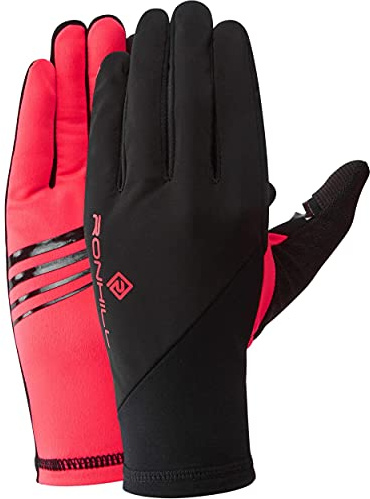 RONHILL Running, Wind-Block Glove, Black/Hot Pink, L