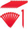 Relaxdays Heringe, 32er Set, leichte Zeltheringe, weiche & sandige Böden, 31 cm lang, Kunststoff, Bodenanker, rot, 31 x 3.5 x 2 cm