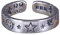 NicoWerk Damen Silberring Stern aus 925 Sterling Silber Schmal Glatt Geschwärzt Strichgesicht Smiley Verstellbar Offen SRI577