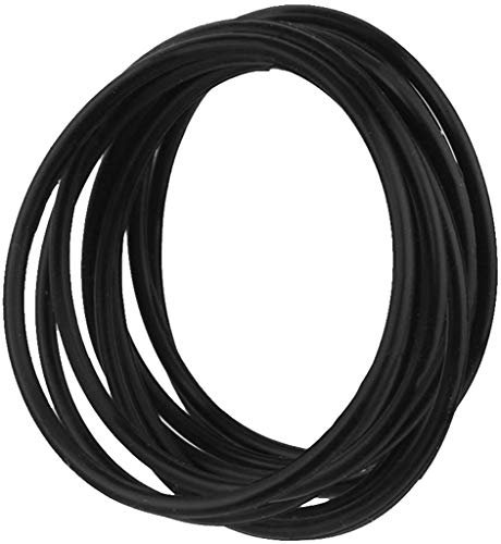 Jelly Armbänder für Kinder und Erwachsene, dehnbare Gummi-Armbänder, Silikon, Haarband, 10 Stück (schwarz)