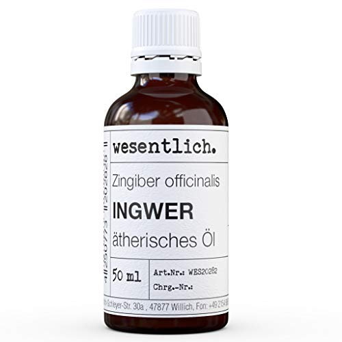 Ingweröl - reines ätherisches Öl von wesentlich. - 100% naturrein aus der Glasflasche (50ml)