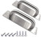 2Pcs Pull Push Door Plate Handle 8inch Stainless Steel Heavy Duty Barn Pull for Shed Commercial Fire With Mounting Screws (Silver, 200x65mm/7.9x2.6inch)
