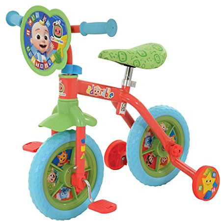 MV Sports & Leisure Cocomelon 2in1 25,4 cm Trainingsrad 2-in-1 (10 Zoll) Fahrrad, Mehrfarbig, 10inch