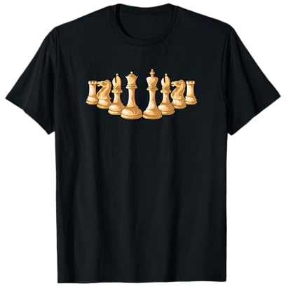 Schach Weiße Schachfiguren Schachspieler Schachbrett Schach T-Shirt