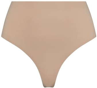Bye Bra Invisible Mid Waist Tanga, leichte Kontrolle, bequem, Shapewear für Frauen, weicher Stoff, leichte Shapewear, beige/schwarz/Hellbraun, S-XXL