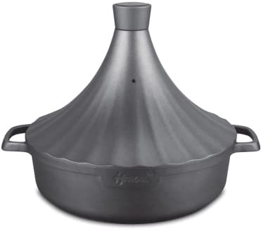 Marrakesch - Tajín marroquí (hierro fundido, 28 cm), color gris