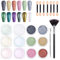 Kiiwah 12 Jar Nagelpulver Set, Holographisch Nägel Spiegel Pulver, Glitzer für Nägel Schimmernder Zucker Effek, Nagelkunst Glitzerpuder für Maniküre Dekoration Handwerk