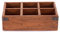 DESIGN DELIGHTS Holz KISTE Ordina | Mahagoni Holz, 33 cm, 6 Fächer | Setzkasten, Allzweckkiste, Teebox, offener Sortierkasten, Büro Organizer, Aufbewahrungskiste