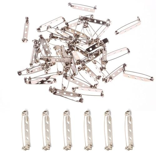 Craft Sicherheitsnadel, 50 Stück Brooch Pins, DIY Craft Sicherheitsnadel, Craft Safety Pins, Silberfarbene Brosche, Sicherheitsnadeln, Broschennadeln 32mm, Broschennadel, Pins Für DIY Handwerk