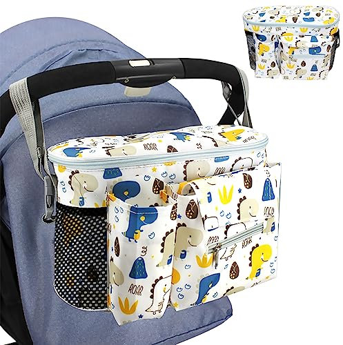 Kinderwagen Organizer, Stroller Organizer Universal Kinderwagentasche mit Verstellbaren Schultergurt, Buggy Organizer Taschen Zum Tragen Windel Telefon Spielzeug-Kinderwagen Zubehör