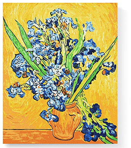 7 Artists Peinture Numero Adulte Van Gogh - Irises in a Vase Set 40x50 cm | Numero Dart | Peinture Par Numero Adulte | Numéro D'art | Peinture Par Numero | Peinture Numéro | Paint By Numbers