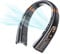 Neck Fan, Portable Rechargeable, Bladeless Neck Fan with 5 Speeds, Ice Tiles, Light, LED Display Cooling Personal Hanging Fans Wearable Fans for Women Men Home Office Travel (Black)