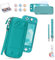 Younik Custodia Switch Lite, Bundle Switch Lite 14 in 1, Custodia Protettiva Trasparente, Custodia per Carte di Gioco, 2 Proteggi Schermo, 6 Grip per il Pollice, Ciondolo, Turchese