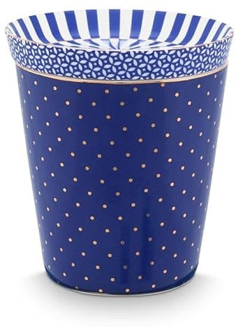 PIP STUDIO Royal Dots Becher & Teebeutelablage Set blau 230 ml