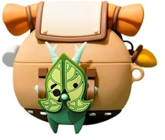 Korok Silikonhülle kompatibel mit AirPods 3. Generation mit Schlüsselanhänger, Anime Yahaha Niedliche stoßfeste Schutzhülle für Kinder für AirPods 3