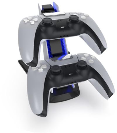 Station de Charge de Contrôleur avec Cordon de Charge Rapide Station de Charge Double pour Play Station 5 Accessoires de Support de Chargeur à Distance Manette de Station de Charge de Contrôleur PS5