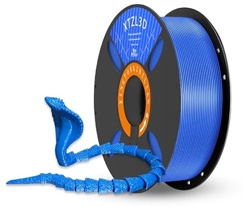 High-Speed Blue PETG 3D Printer Filament 1.75mm, Dimentional Accuracy +/-0.02mm, 1Kg Spool (Reuseable Tray) 3D Printing Filament
