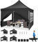 COBIZI Faltpavillon 3X3, Pavillon 3x3m Wasserdicht Stabil Winterfest, Faltbar Partyzelt mit 4 Seitenwänden & 4 Sandsack Pop up Gartenpavillon Anti-UV für Hochzeiten, Freien, Schwarz