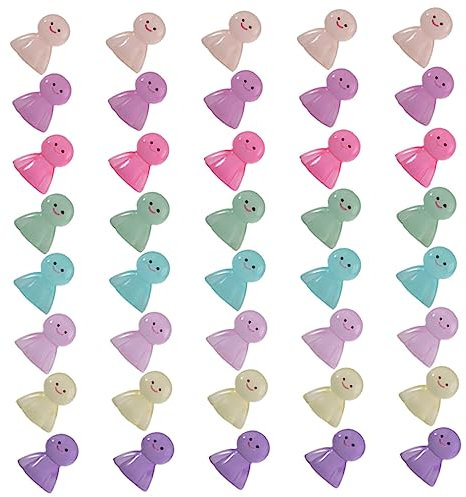 Hohopeti 40pcs Miniatur -Figur Leuchten in Der Dunklen Sonnigen Puppensimulation Miniatur Sonnige Puppendekorationen