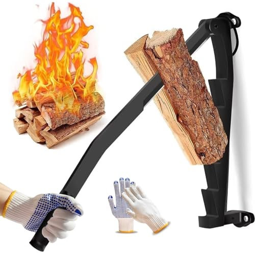Wall Mounted Kindling Splitter Firewood Kindling Splitter - Portable Manual Fire Wood Kindling Splitter Firewood Cutter Heavy Duty Log Splitter Wood Splitter for Indoor Outdoor
