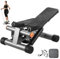 VEVOR Mini Stepper für Zuhause, hydraulischer Fitness-Stepper mit Widerstandsbändern, Up-Down Swing Stepper mit LCD-Monitor, 150 kg Tragkraft 170 – 325 mm