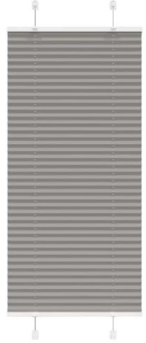 vidaXL Plissee Anthrazit 60x100 cm Stoffbreite 59,4 cm Polyester, Faltrollo, Klemmfix, Plisseerollo, Jalousie, Rollo, Plisseerollo für Fenster