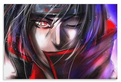 JANSD Uchiha Itachi Poster, Kunstdekoration, Drucke, Poster, Leinwand, Wandkunst, Ölgemälde, Dekoration, ungerahmt, 20,3 x 30,5 cm