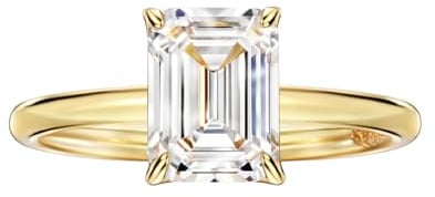 Michooyel 2.0ct Emerald Ring 18K Cubic Zirconia Verlobungsring Damen, Smaragd Schnitt CZ Solitaire Versprechungsringe 925 Sterling Silber Ringe Gold