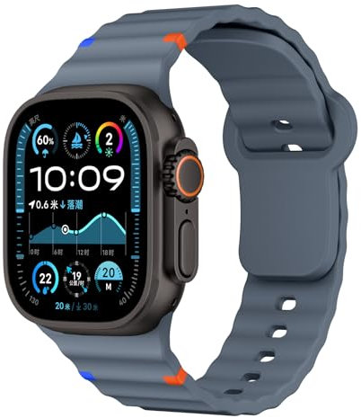 Cinturini Silicone per Cinturino Apple Watch 44mm 40mm 46mm 42mm 41mm 45mm 38mm 49mm iWatch Band Donna Uomo,Braccialetto Morbido Sportivo Apfelband per Apple Watch SE/2 Serie 10 9 8 7 6 5 4 3 Ultra/2