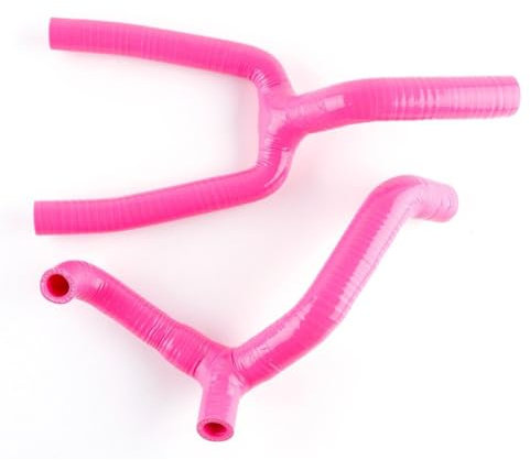 CMS - Kit tubo flessibile per radiatore in silicone a 3 strati per HUSQV Arna WR125 CR125 2000-2008, colore: rosa