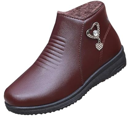 Generisch Chaussures orthopédiques Bottes Femmes Baskets Hiver Chaussures de sport Bottines Confortables antidérapantes Chaussures d'hiver légères Bottes courtes Slip On Bottes larges Bottes d'hiver