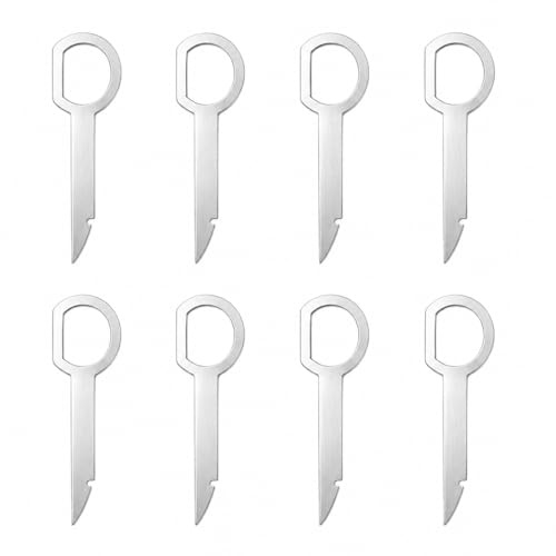 8PCS Car Radio Removal Tool Key, Car Radio Removal Tool Key Set, Stereo Removal Tool Kit, Easy-to-Use Stainless Steel Keys