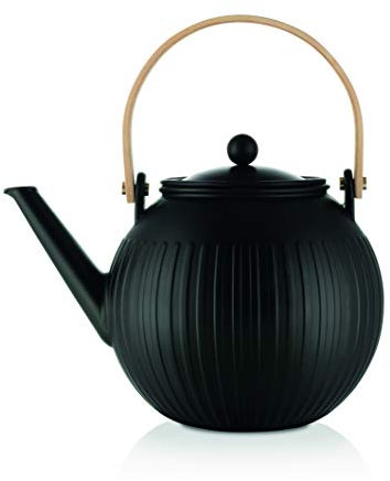 Bodum 11920-259 Douro Théière à Piston en Porcelaine avec Filtre en Acier Inoxydable, 1,5 L, N/C