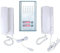 KIT CITOFONO BIFAMILIARE 2 DOPPIA CORNETTA PULSANTE APRIPORTA APRICANCELLO CASA