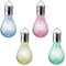 Lumineo 894735 LED Solar 4er Set Glühbirnen in 4 Farben leuchtende Glühlampen bunt Gartendeko