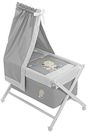 INTERBABY - Minicuna Dosel Nature Azul con Textil