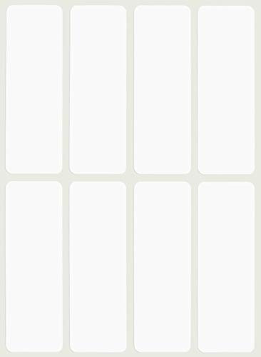 Etiketten Weiß 76 mm x 25 mm Sticker – 7,5 cm x 2,5 cm viereckige Aufkleber 120 Stück von Royal Green