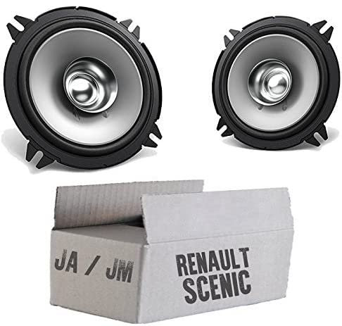 Lautsprecher Einbauset passend mit Kenwood KFC-S1356-13cm Koax Auto Einbauzubehör für Renault Megane Scenic 1+2 Front Heck