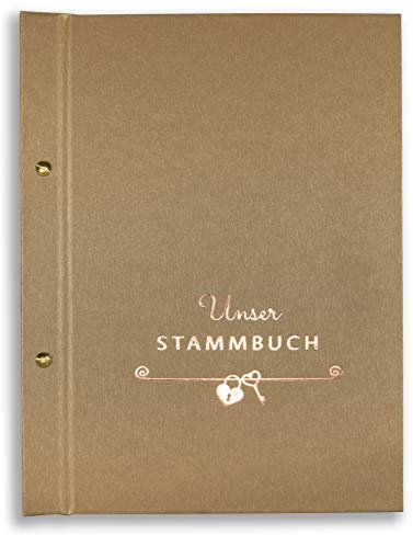 A4 Stammbuch Hochzeit Gold Kupfer Dream Familienstammbuch Standesamt incl. 11 Prospekthüllen
